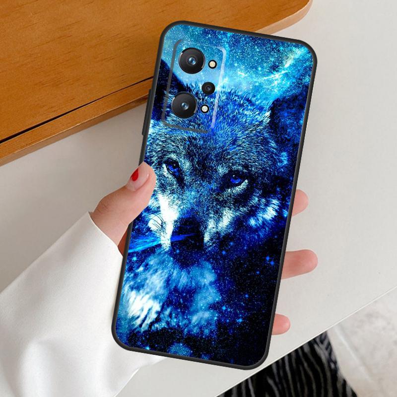 Животное Волк Галактика Для Realme C53 C51 C55 C67 C30 C31 C33 C35 C21Y C25s GT5 9 10 11 12 Pro Plus GT Neo 6 Чехол