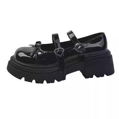 2025 весна и лето новые японские туфли в стиле ретро взрыв на платформе маленькие кожаные туфли нишевый толстый каблук увеличенный одинарные туфли Мэри Джейн