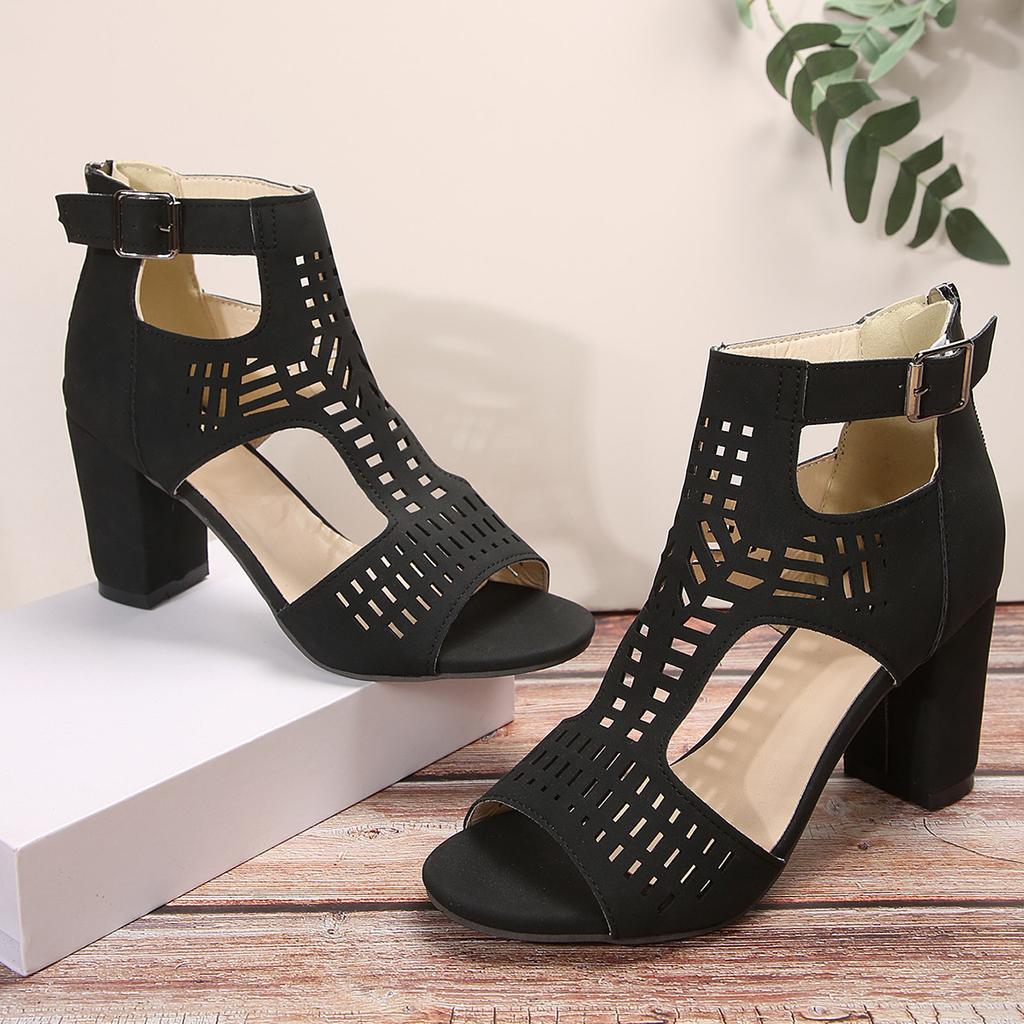 Женские модные сексуальные босоножки на высоком каблуке с ремешком, женские туфли-лодочки в римском стиле, босоножки на шнуровке с открытым носком, повседневные сандалии на массивном каблуке