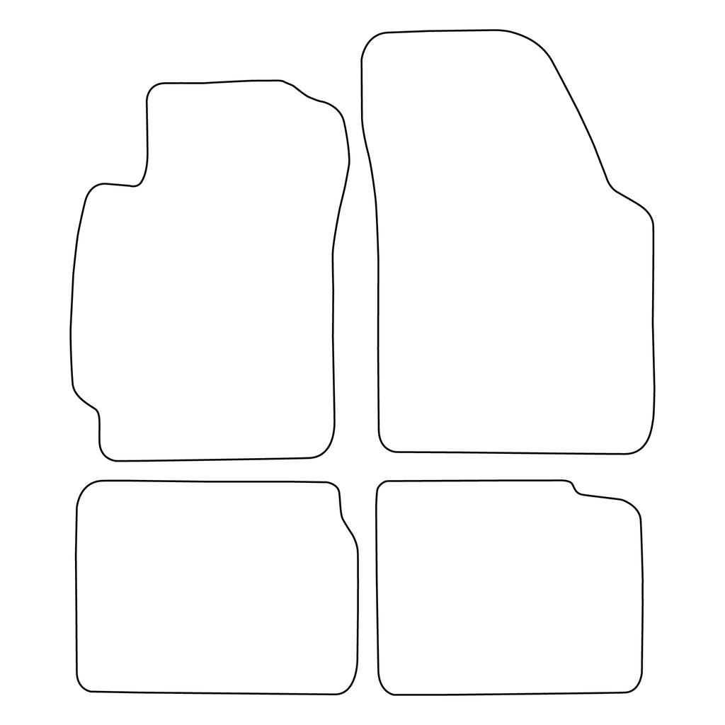 [BLM]HO044 red - Set of velour floor mats to fit Honda HR-V I 5-door 1999-2005 - red trim