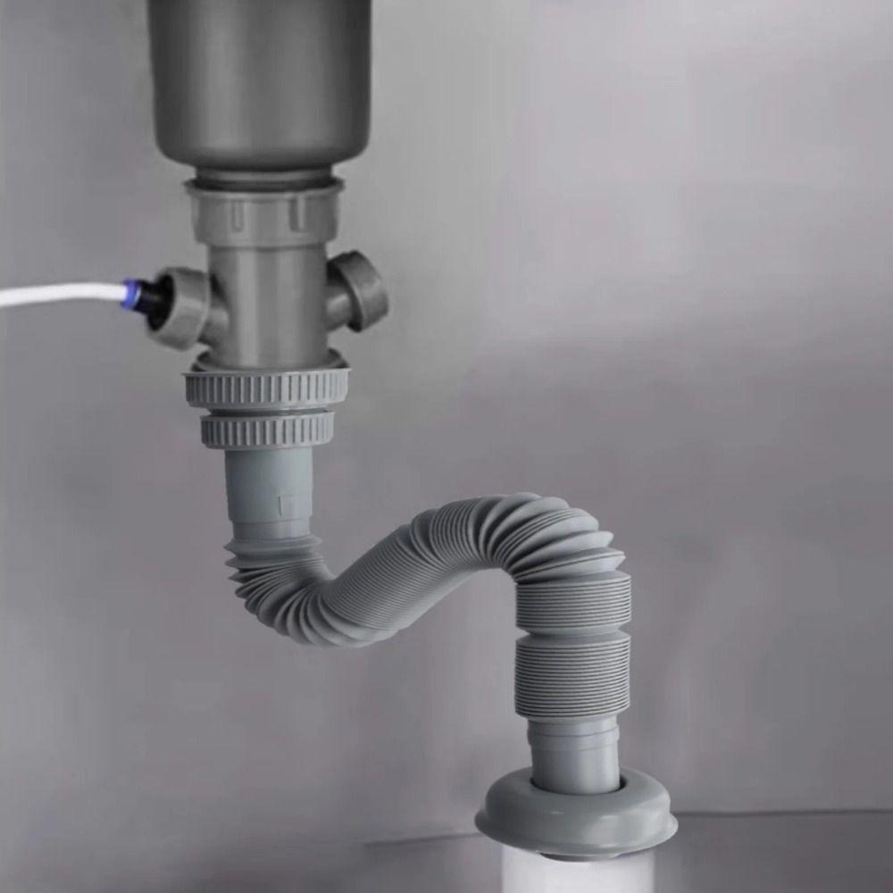 1 Set PVC Kitchen Sink Drain Pipe Replacement Drain Pipe Accessories  for 32/45/56mm Interface