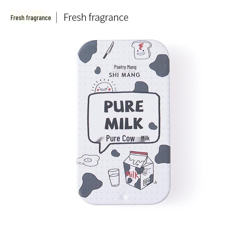 Shi Mang Peach Milk Portable Solid Perfume Balm - Long-lasting Light Fragrance for Students