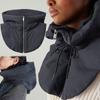 Ultralight Scarf Balaclava Hat Drawstring Fake High Collars Coat Short Tank Top  Women's