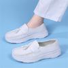 Women Platform Wedges Casual Shoes Loafers Soft Nurse Work Shoes Breathable Comfortable Non-slip White Nursing Shoes
