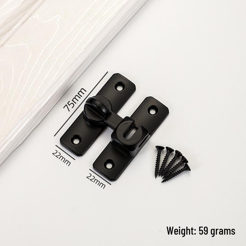 Защелка для двери из цинкового сплава, без сверления, 90°, утолщенная, для раздвижной двери, кнопка-защелка