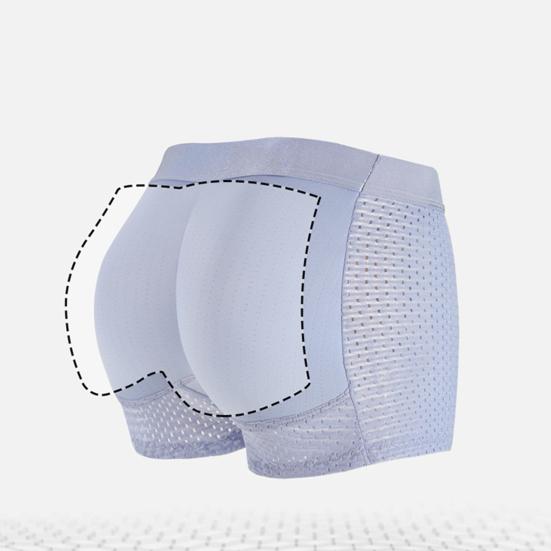 Men Trunks Built-in Fake Butt Hip Lifter Enhancer Shorts Briefs Padded U Convex