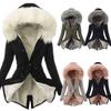 Luxurious Women Faux Fur Collar Hooded Parka Jacket For A Warm Winter