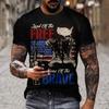 Новая летняя мужская модная футболка с 3D буквенным принтом и флагом в стиле хип-хоп с круглым вырезом и коротким рукавом, повседневная футболка, большая футболка, мужская одежда, S-5xl