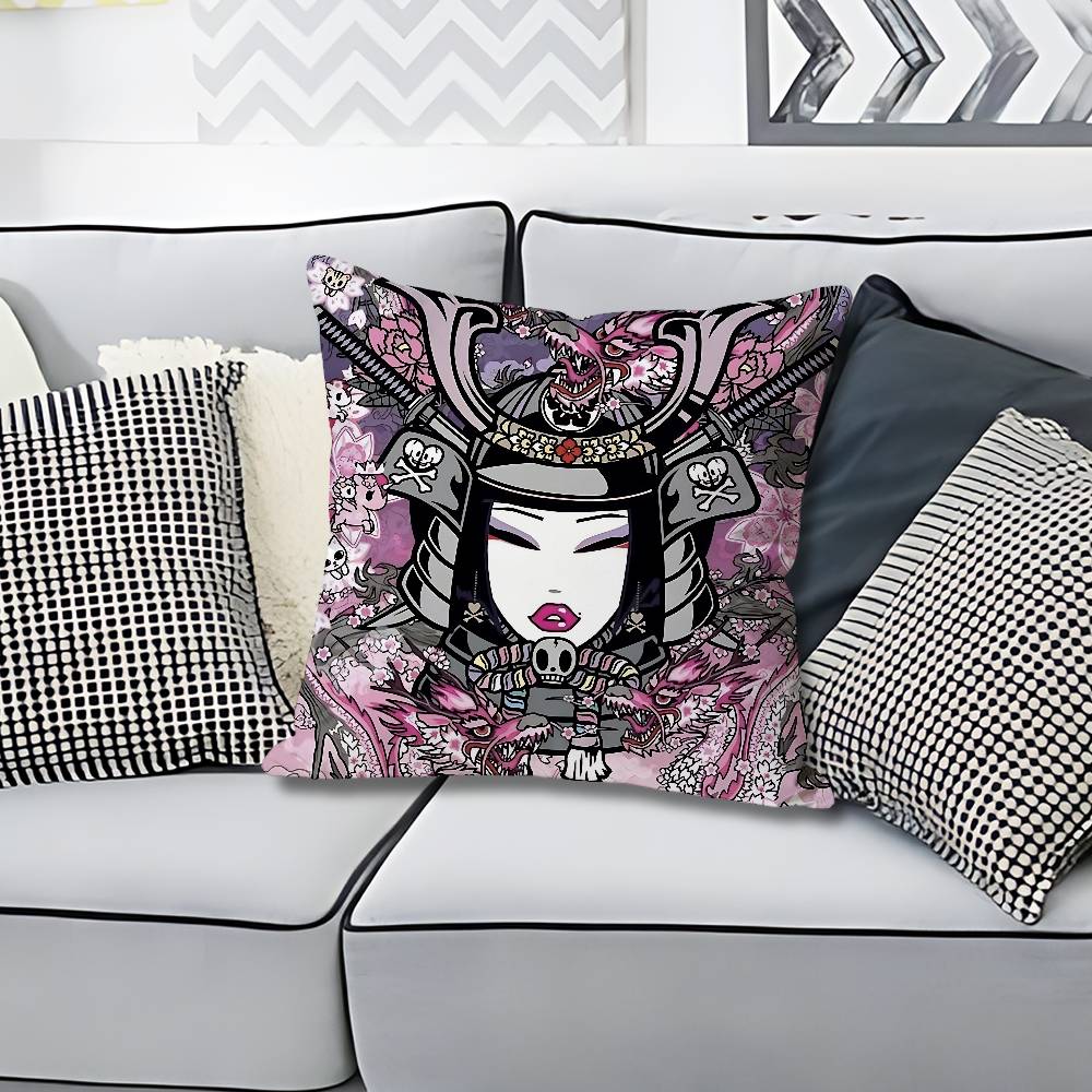 TTokidokiSS Girl Pillow Cases for Bedroom Living Room Sofa Home Decor Polyester Cushion Cover with Zipper