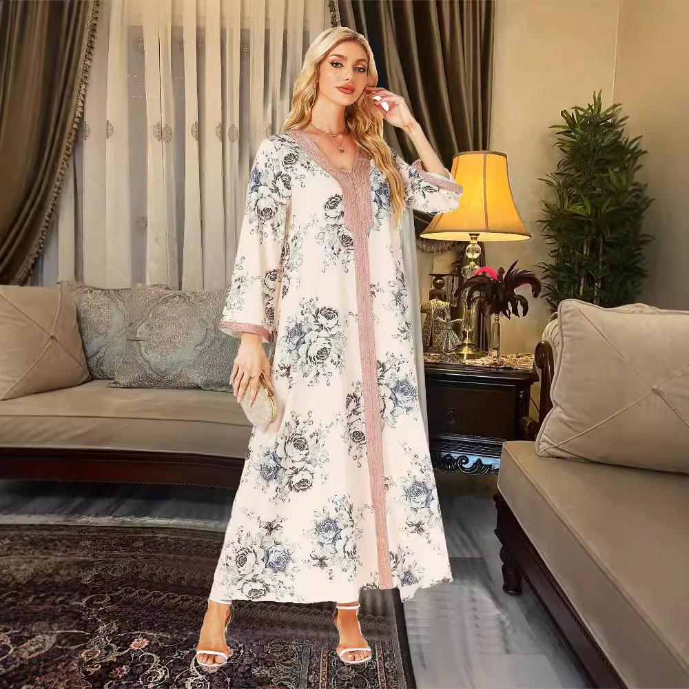 Women's Dress Long Maxi Dress with Digital Floral Print, Elegant Luxury Summer Vacation Evening Gown