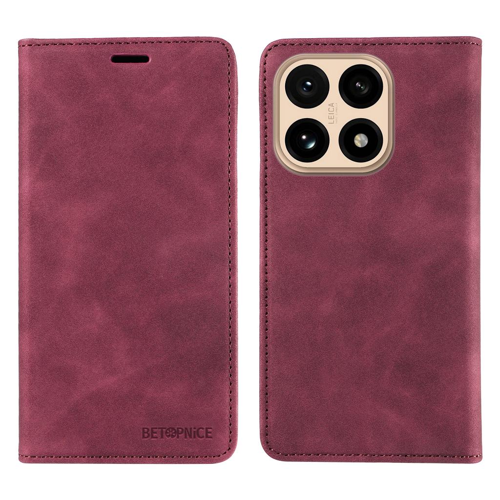 Для Xiaomi 15T Чехол BETOPNICE Магнитная застежка RFID-блокирующий кошелек Подставка Кожаный чехол для телефона