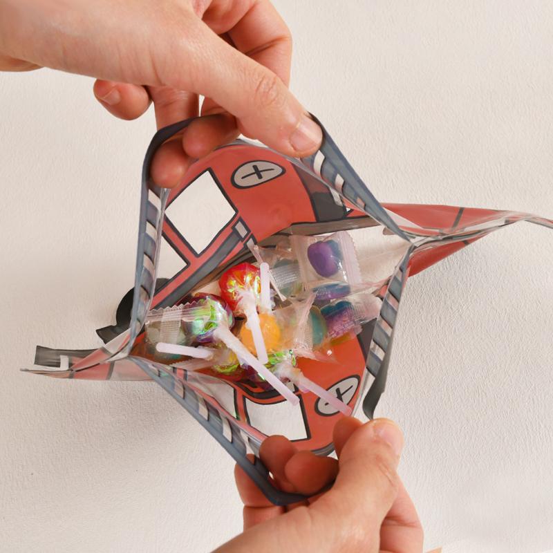 10 шт. строительный грузовик конфеты подарочный пакет полицейская машина экскаватор печенье закуски сумки на молнии детский день рождения сувениры декор поставки