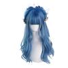 Лолита принцесса Харадзюку ГАЛ лолита повседневный градиентный смешанный парик парик, волосы, стиль, стиль, термостойкий, полудлинный, стиль, косплей, вечеринка, носить, (синий