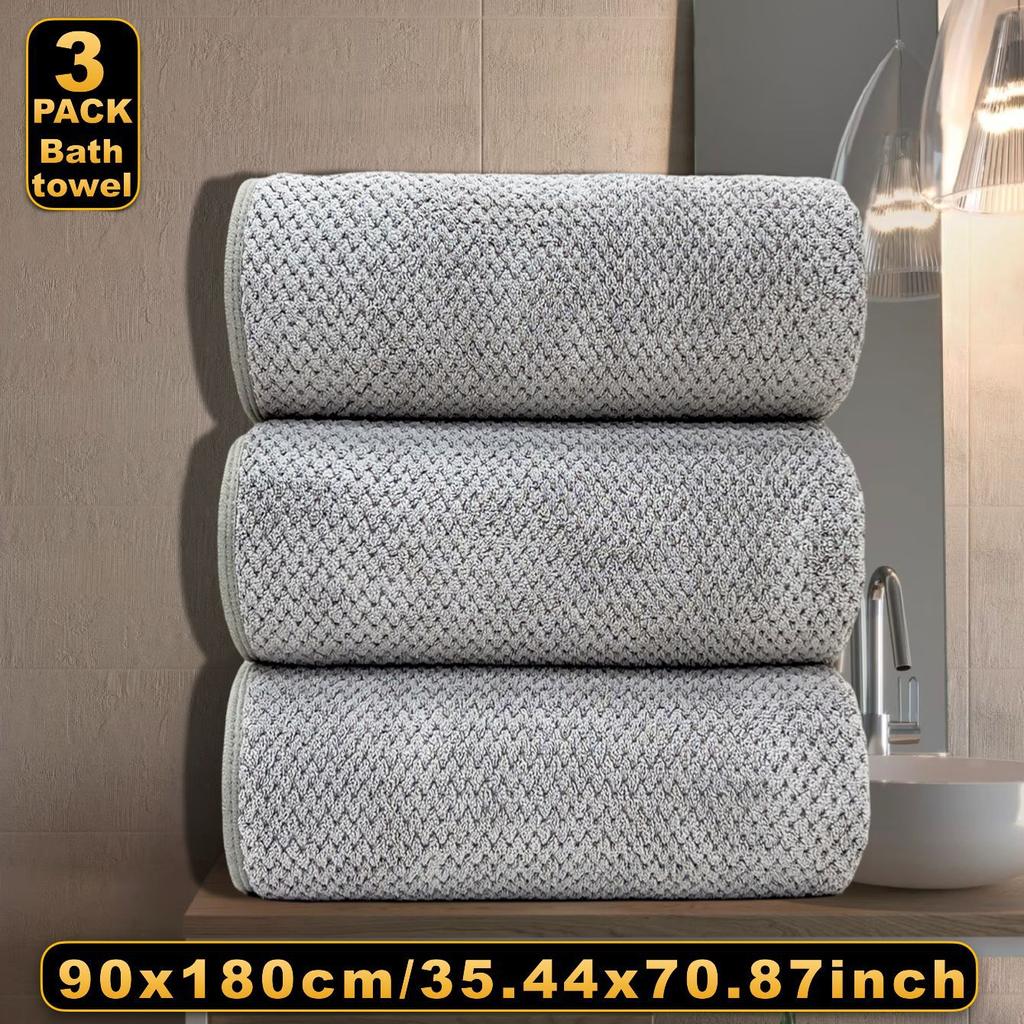 Осенне-зимний коралловый бархатный большой банный комплект из трех комплектов взрослых банных полотенец теплые и удобные тканые полотенца для дома и повседневной носки