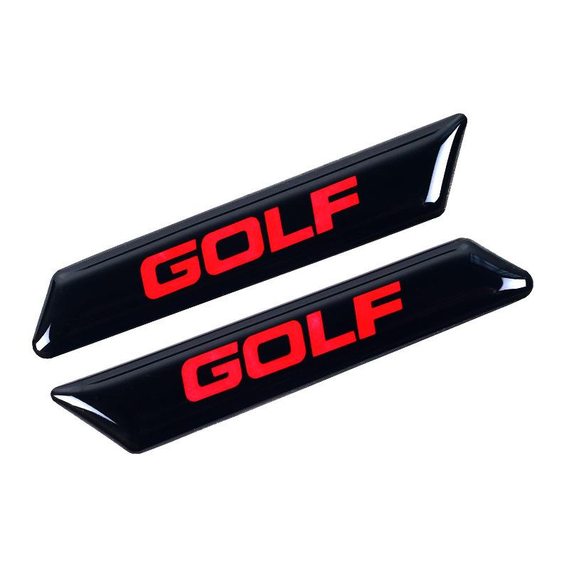 2Pcs 3D Car Seat Lift Button Stickers R Line Rline Badge Decorative Stickers For VW Golf 6 8 GTI MK6 MK8 Touran Mtm Accessories