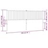 VidaXL Tête de lit métal noir 193 cm 350901