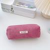 Пенал большой емкости, вельветовая сумка для карандашей, многоцелевая сумка для канцелярских принадлежностей, застежка-молния, косметичка