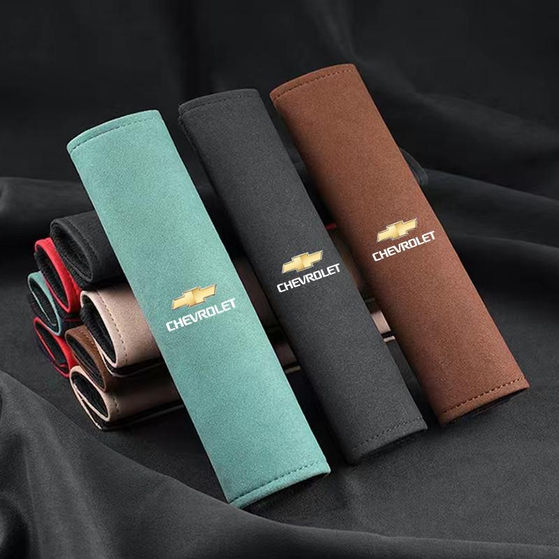 Suede Car Seat Belt Shoulder Cover Protection SeatBelt Pad For Chevrolet CRUZE Spark Captiva Tracker Epica Nubira u19 Malibu SS Volt