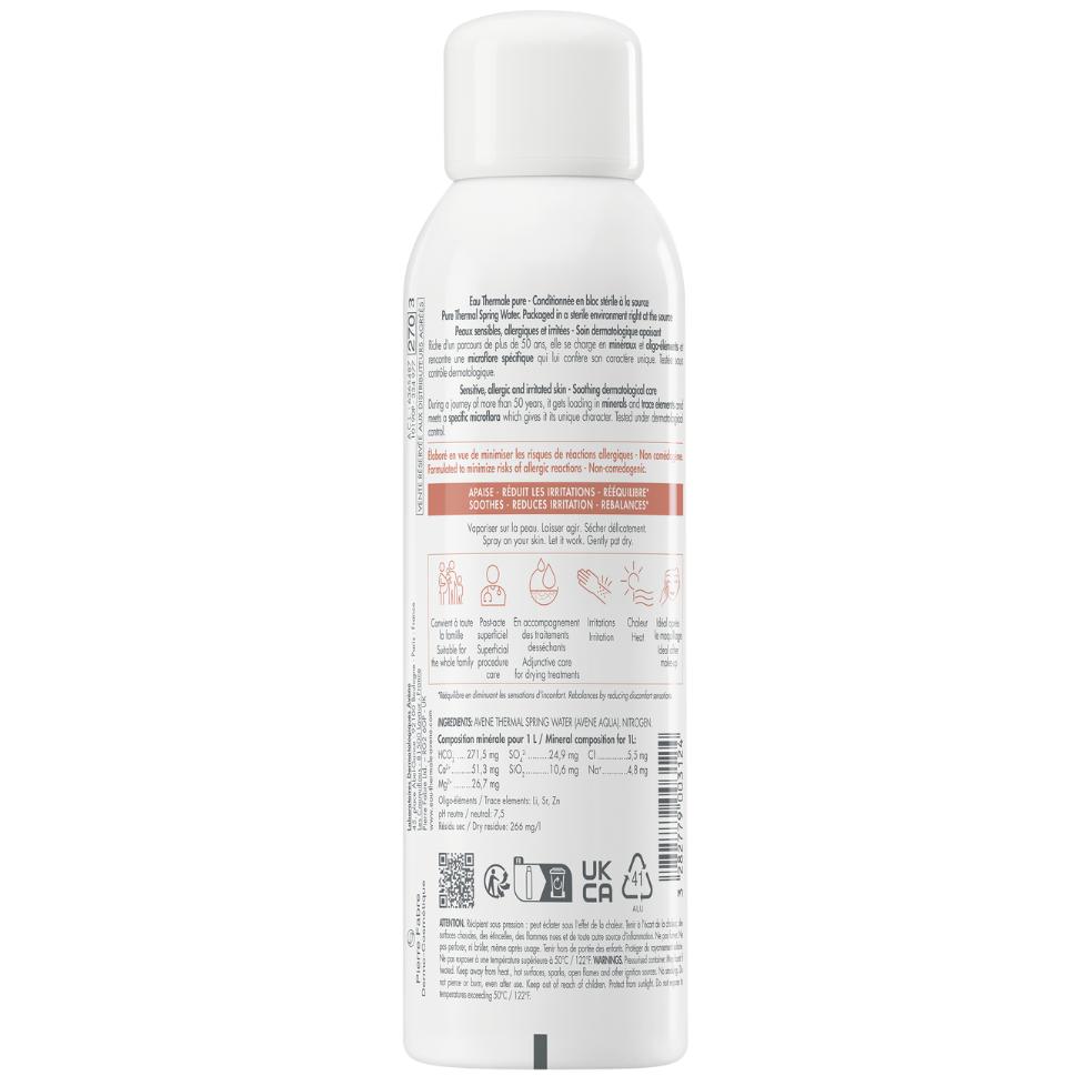 Avene Thermal Spring Water Spray for Sensitive Skin, Soothing & Hydrating Facial Mist, 150ml