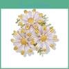 Brooch New Personalized With Daisy Cute Flowers Japanese Anti Glare Pin Atmospheric Hanfu Clothing Accessories