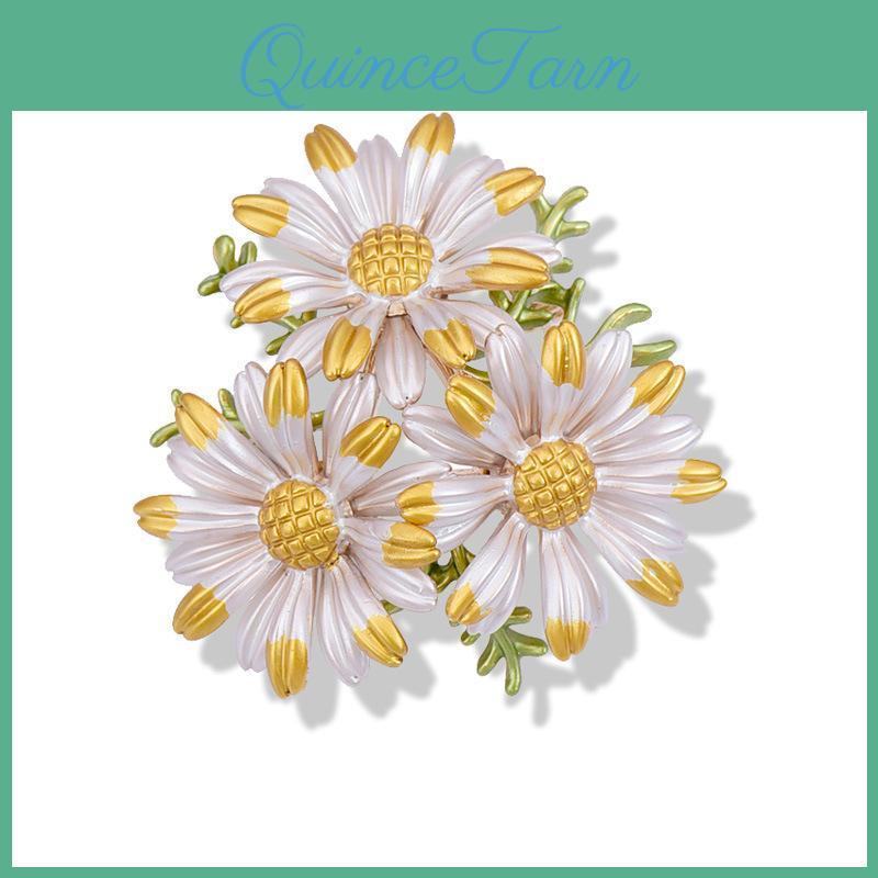 Brooch New Personalized With Daisy Cute Flowers Japanese Anti Glare Pin Atmospheric Hanfu Clothing Accessories