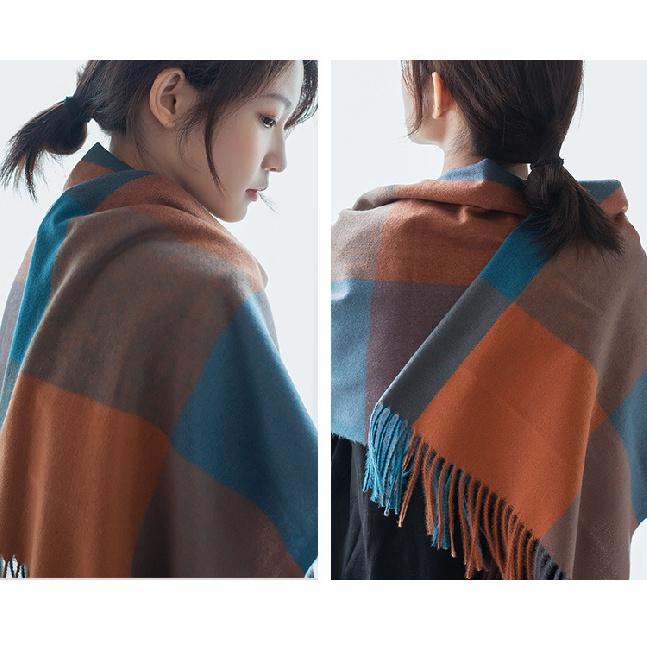 Women's Large Plaid Scarf Fashion Long Shawl Wrap for Winter Warm