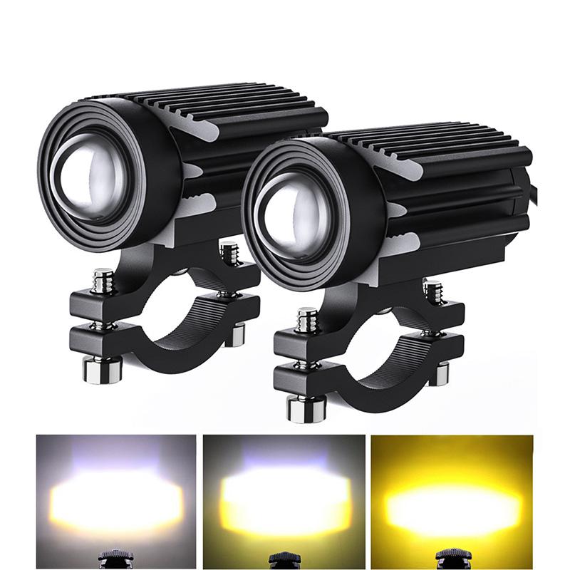 12V Motorcycle LED Headlight Spotlight LED Lens Hi/Low Beam For Car 4WD ATV SUV Driving Spot Fog Lights Auxiliary Lamp 12V