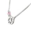 Les Trésors De Lily [K9647] - Silver Necklace 'Peace' Silver Pink