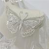 1 шт. нашивка-бабочка для свадебного платья, аппликация, украшение, бусины, блестки, нашивка, жемчуг ручной работы