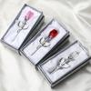 New Crystal Rose Crafts Valentine's Day Small Gifts Creative Wedding Companions Crystal Rose Souvenirs Romantic Rose Ornaments