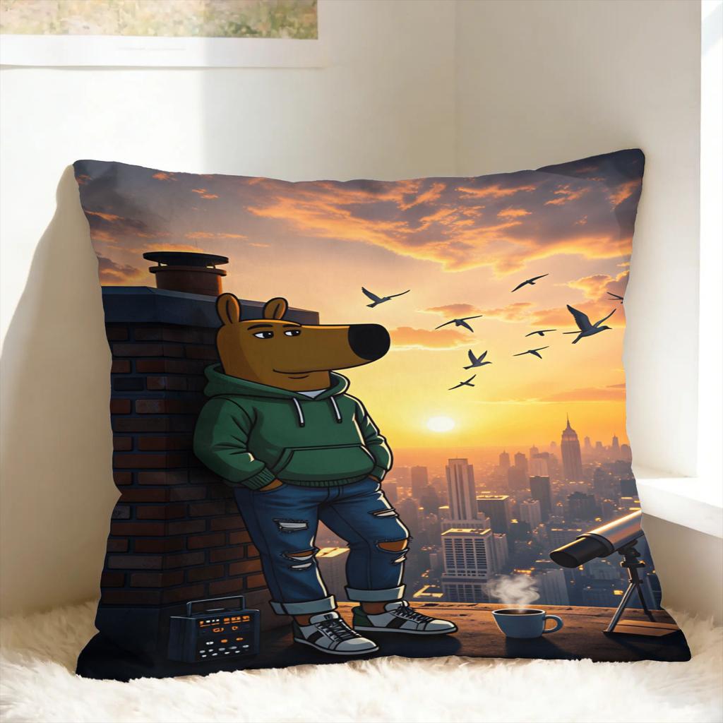 CChill GuyS Pillowcases Cute Funny Pillow Case For Couch Sofa Bedroom Print Pillow Cover
