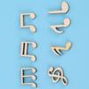 100 шт. Деревянные Музыкальные Ноты Смешанные Декоративные 2 см Зажим-Нота для Декора Аксессуар Деревянная Музыкальная Нота