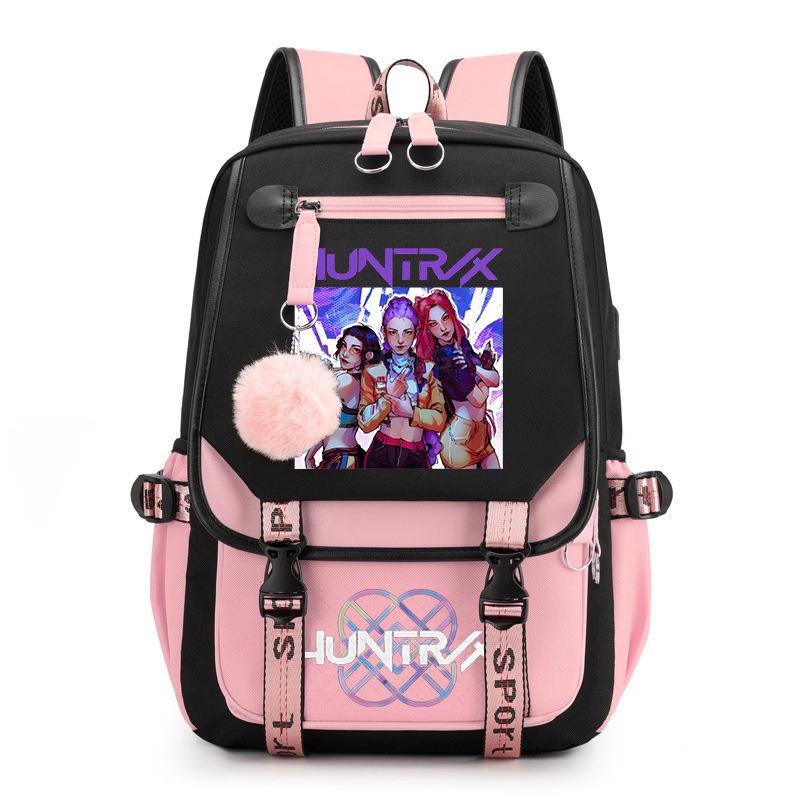 Школьный рюкзак Kpop Охотник на ведьм Аниме Мультфильм Большая вместимость Рюкзак для ученика средней школы