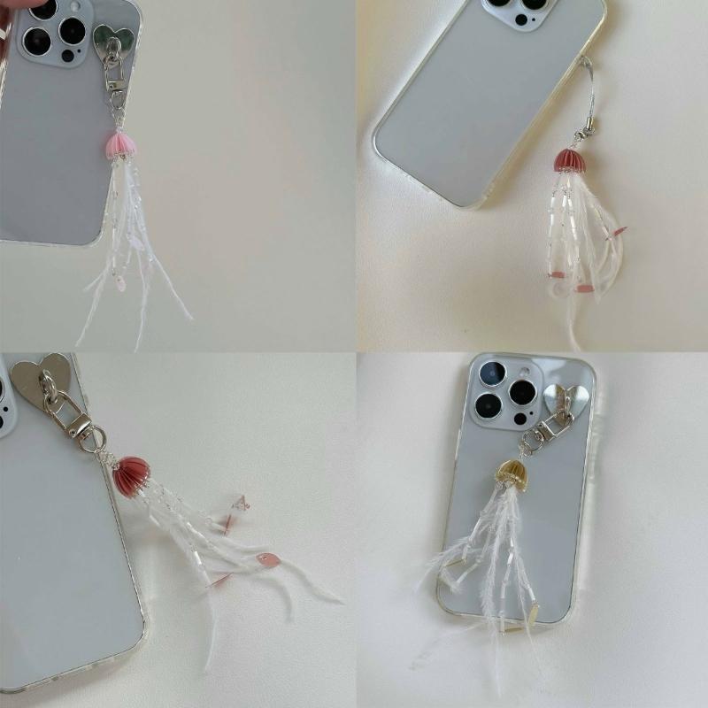 Уникальный брелок со звездой, украшение для сумки, кулон, нежное украшение в виде медузы, эстетичная сумка, подвеска для ежедневного использования в вечеринке