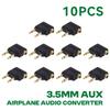 New 1-10P Airplane Audio Adapter 3.5mm AUX Plug Aircraft Earphone Headphone Audio Converter For Airline Travel Headset Wholesale 6