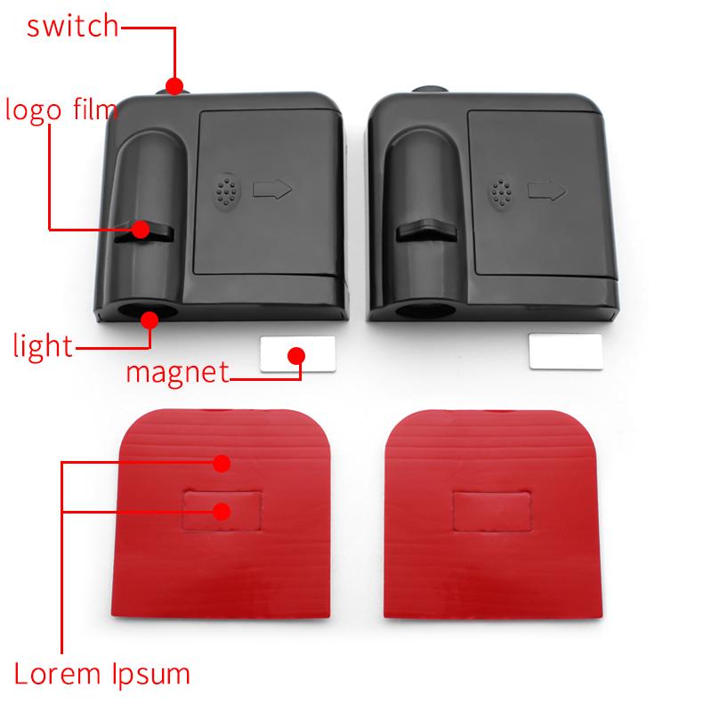 For Mitsubishi Outlander 3 Lancer ASX L200 RALLIART Pajero Car Door Welcome Light LED Projector Lamp Courtesy Lights Accessories
