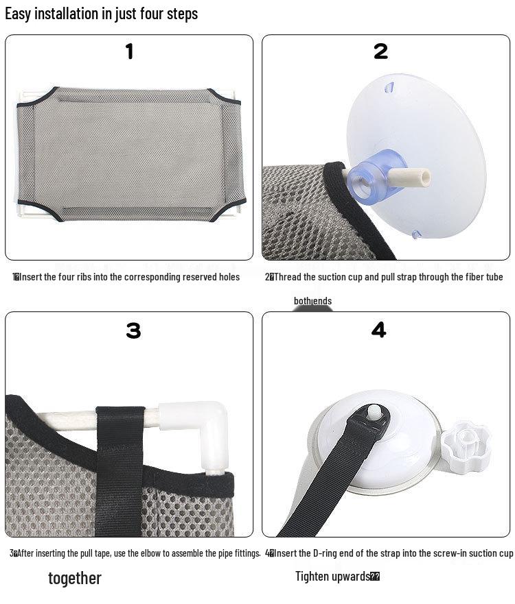 Double Layer Suction Cup Cat Hammock for Glass Windows