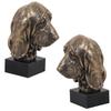 Basset Hound - Dog Statue, Bust On Stone Base, Sculpture, Trophy for Dog Show by Brand