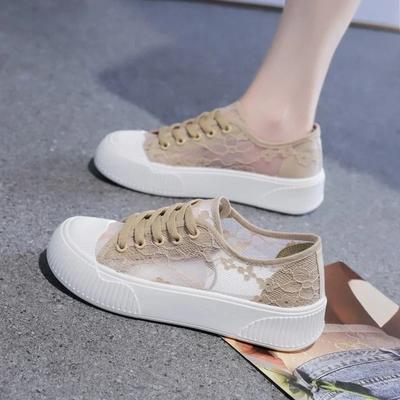 Новинка 2024 года, повседневная женская обувь с перекрестным ремешком и круглым носком, летняя модная дышащая удобная спортивная обувь на плоской подошве