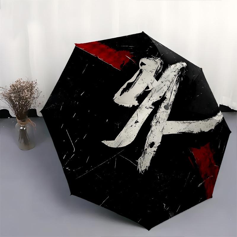 Love, Passion Themed Automatic Opening and Closing Umbrella, Brightly Colored 8-rib Portable Umbrella, Suitable for Men and Women, A Perfect