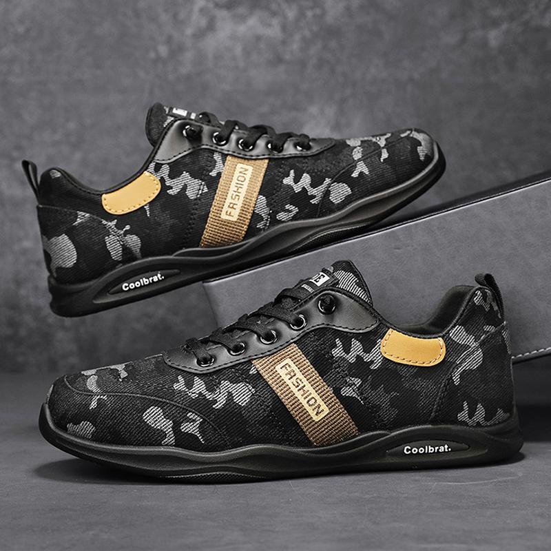 Весна Осень Мужская парусиновая обувь на плоской подошве Нескользящая брендовая крутая молодежная мужская уличная обувь Повседневная мягкая тканевая обувь