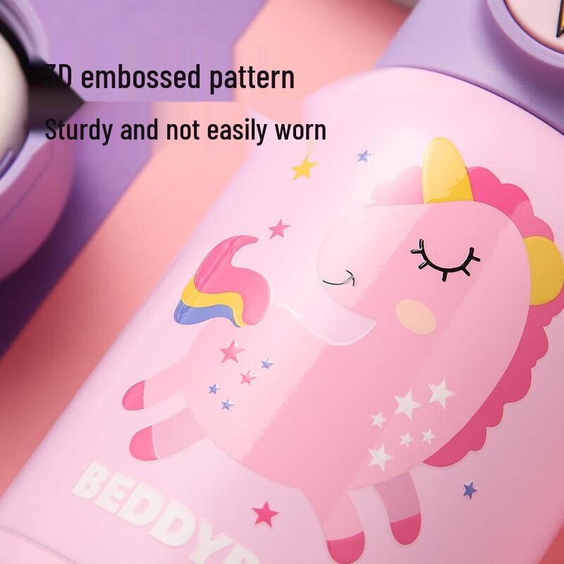BEDDYBEAR Детская термобутылка для воды из нержавеющей стали с соломинкой