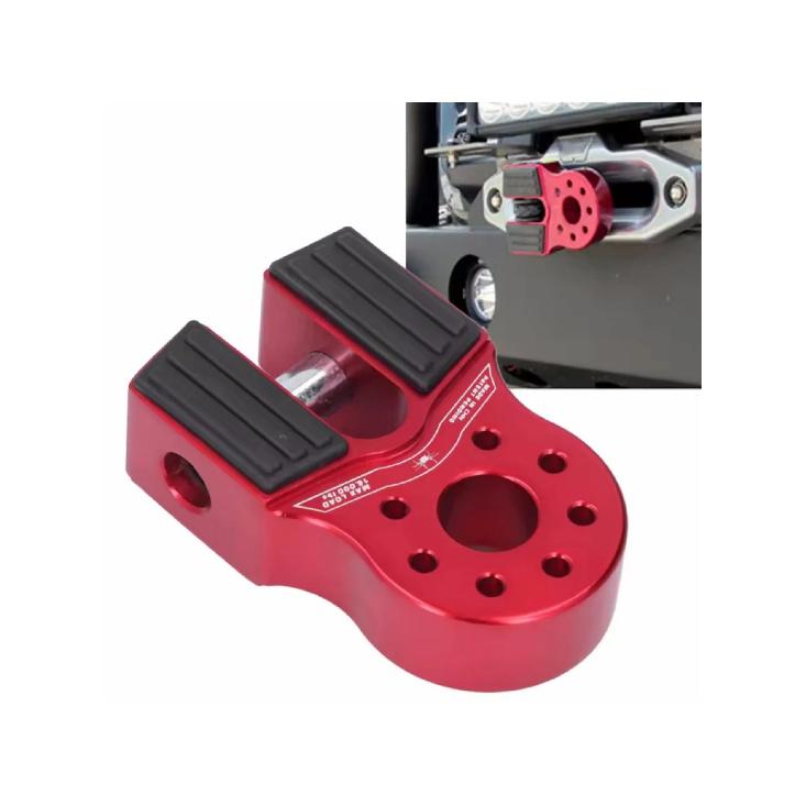 Flat Winch Shackle Recovery Hook 16000lbs Mount Assembly Tow Haul ATV UTV w/Iron Pin & Rubber Guard Universal Fit towing hook