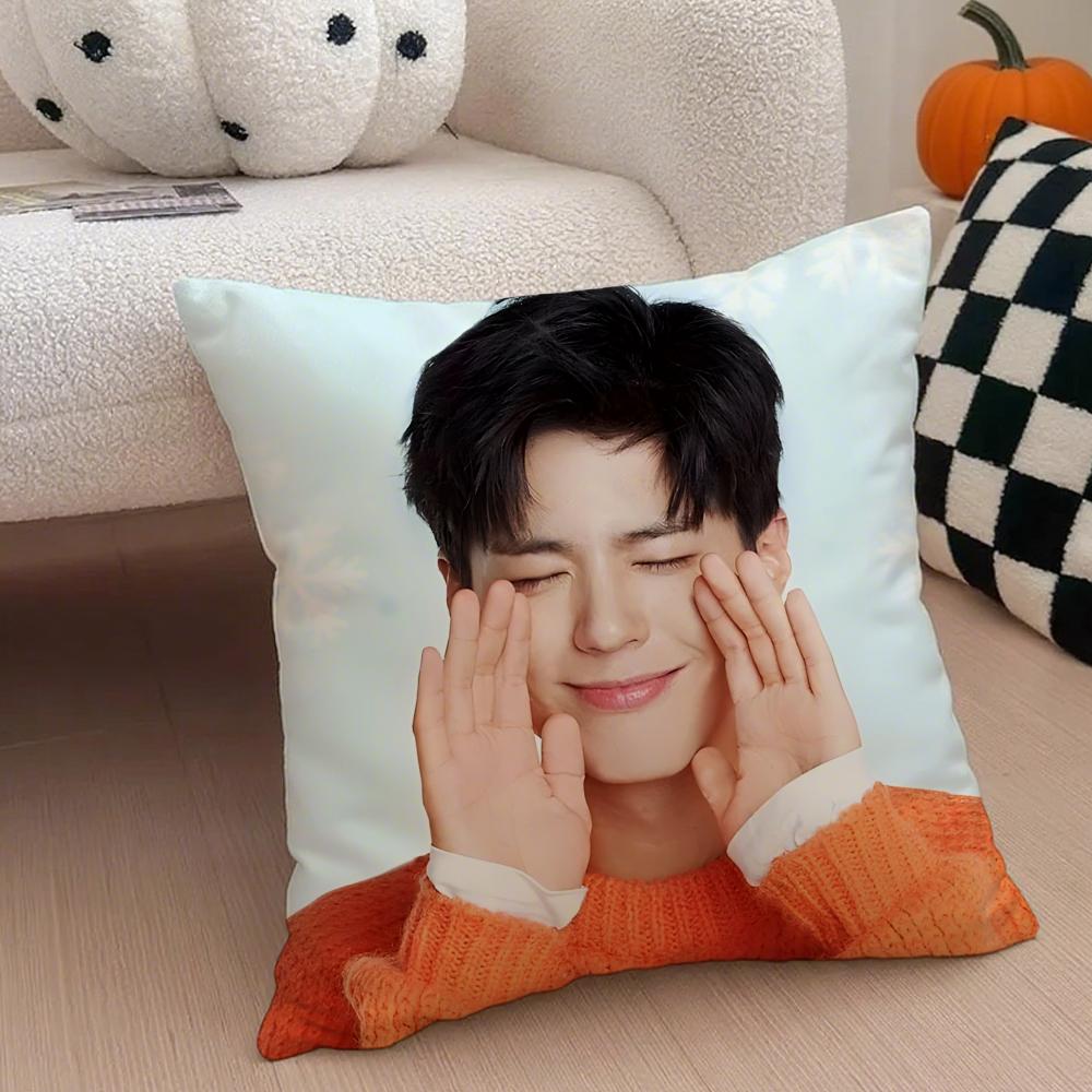 Charming Korean Handsome Actor PPark Bogum Cushion Cover Throw Pillow Cover Hidden Button Durable Polyester Chair Cushion