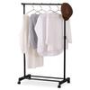 PE-E180R Single-Piece Hanger Rack, Black, with a Rust-Resistant Pipe Hanger, Approx. 80cm Wide X 40cm Deep X 150cm High, Adjustable Height