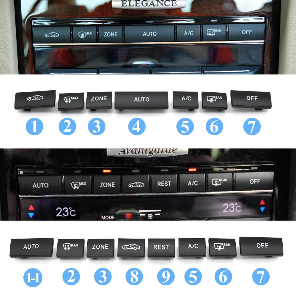 Car Front Console Air Conditioner AC Heater Climate Control Button Cover For Mercedes Benz E Class W212 W207 E200 E250 E300