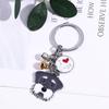 White Animal Bell Husky Enamel Golden Retriever Pet Keychain Dog Keychain Dog Pendant Pet Keyring