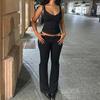 Летний сексуальный топ-майка однотонный с кружевной отделкой в стиле 'Hot Girl' для женщин 2026