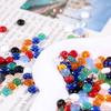 105Pcs Mixed Color DIY Jewelry Beads Multi-clolor Crystal Beads Flat Round Beads  Mobile Phone Chain
