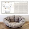 Farplast Dog Plastic Bed Siesta DX4 Чехол для подушки Диванная подушка 4 Серо-бежевый